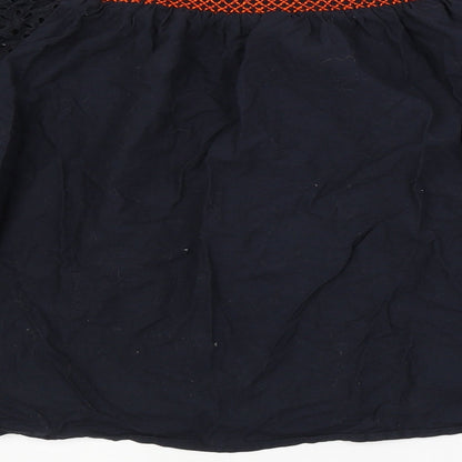 Papaya Womens Black Striped  Basic Blouse Size 14