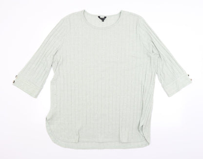 Womens UK Size XL Peacocks Green Pullover Jumper