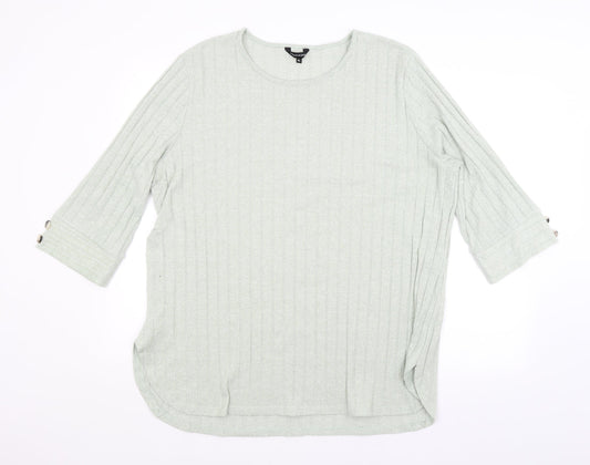 Womens UK Size XL Peacocks Green Pullover Jumper