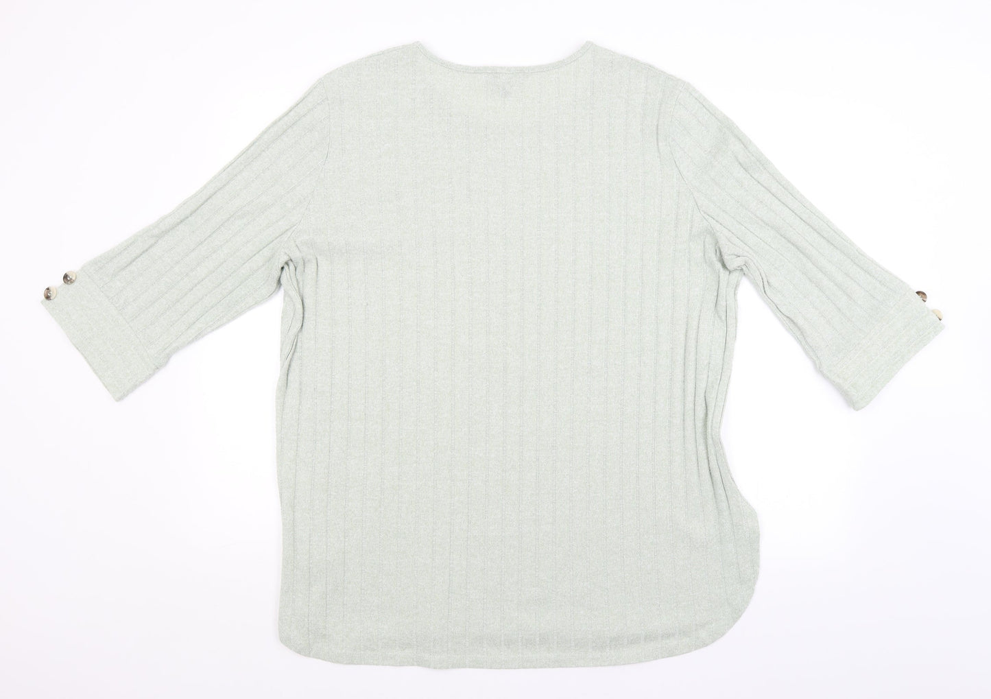 Womens UK Size XL Peacocks Green Pullover Jumper