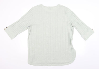 Womens UK Size XL Peacocks Green Pullover Jumper