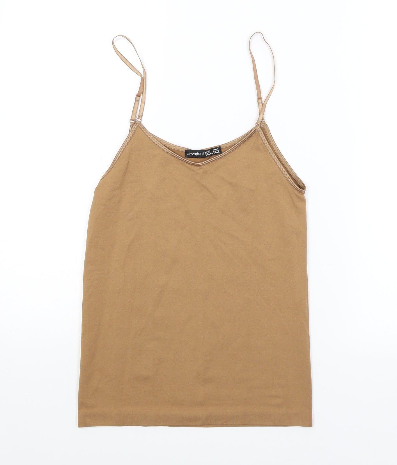 Womens UK Size 12 Atmosphere Brown Basic Tank
