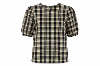 Primark Womens Brown Check  Basic Blouse Size 6