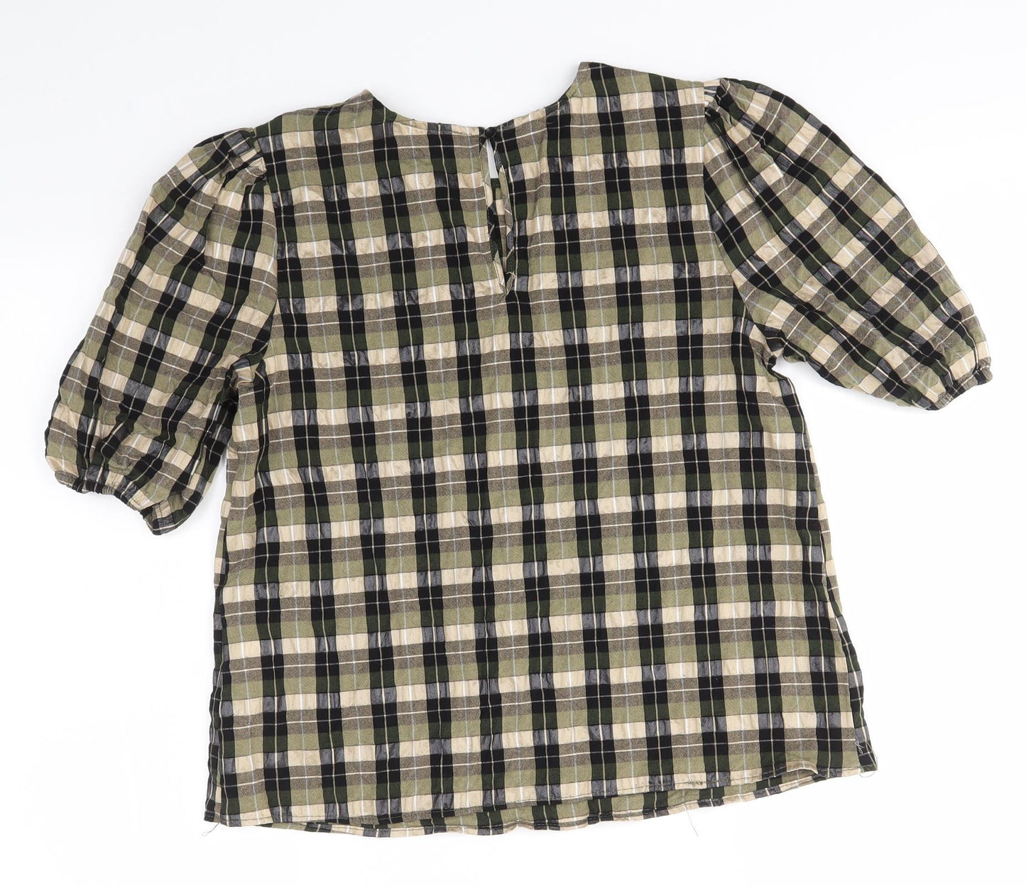 Primark Womens Brown Check  Basic Blouse Size 6