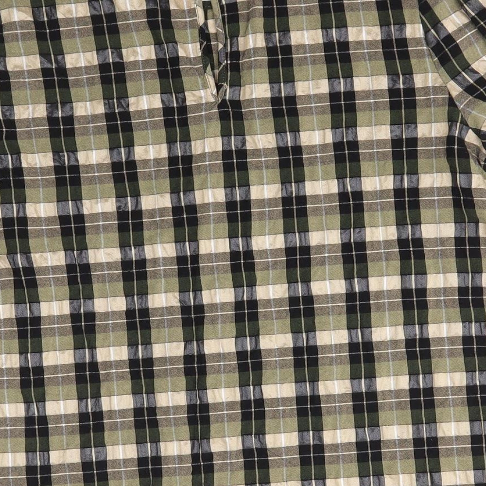 Primark Womens Brown Check  Basic Blouse Size 6