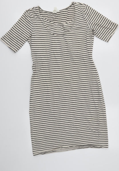 H&M Womens Multicoloured Striped  T-Shirt Dress  Size M