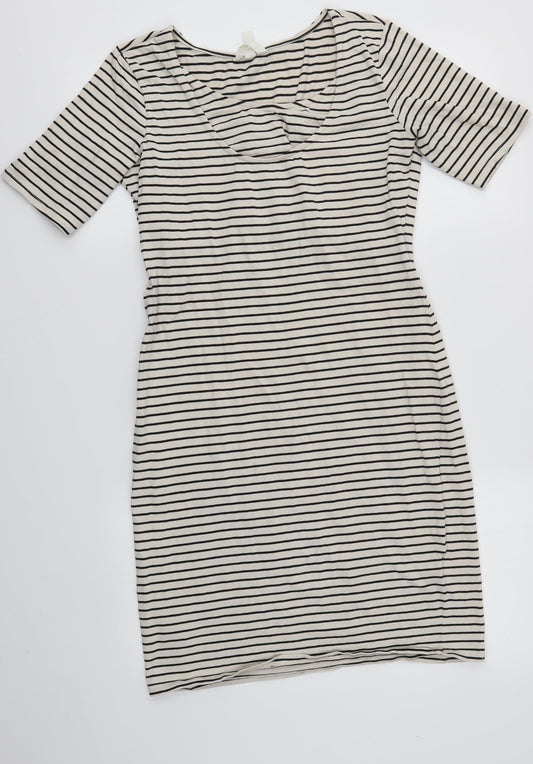 H&M Womens Multicoloured Striped  T-Shirt Dress  Size M