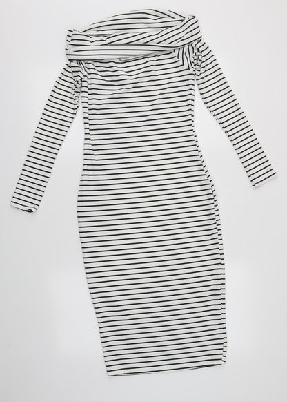 Very Womens Multicoloured Striped  Bodycon  Size 8