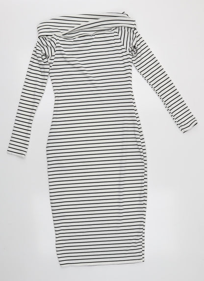 Very Womens Multicoloured Striped  Bodycon  Size 8