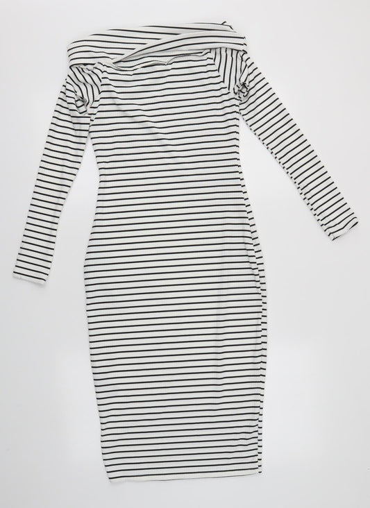 Very Womens Multicoloured Striped  Bodycon  Size 8
