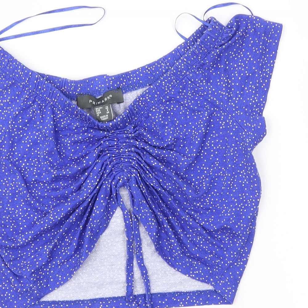 Primark Womens Blue   Cropped Blouse Size 12