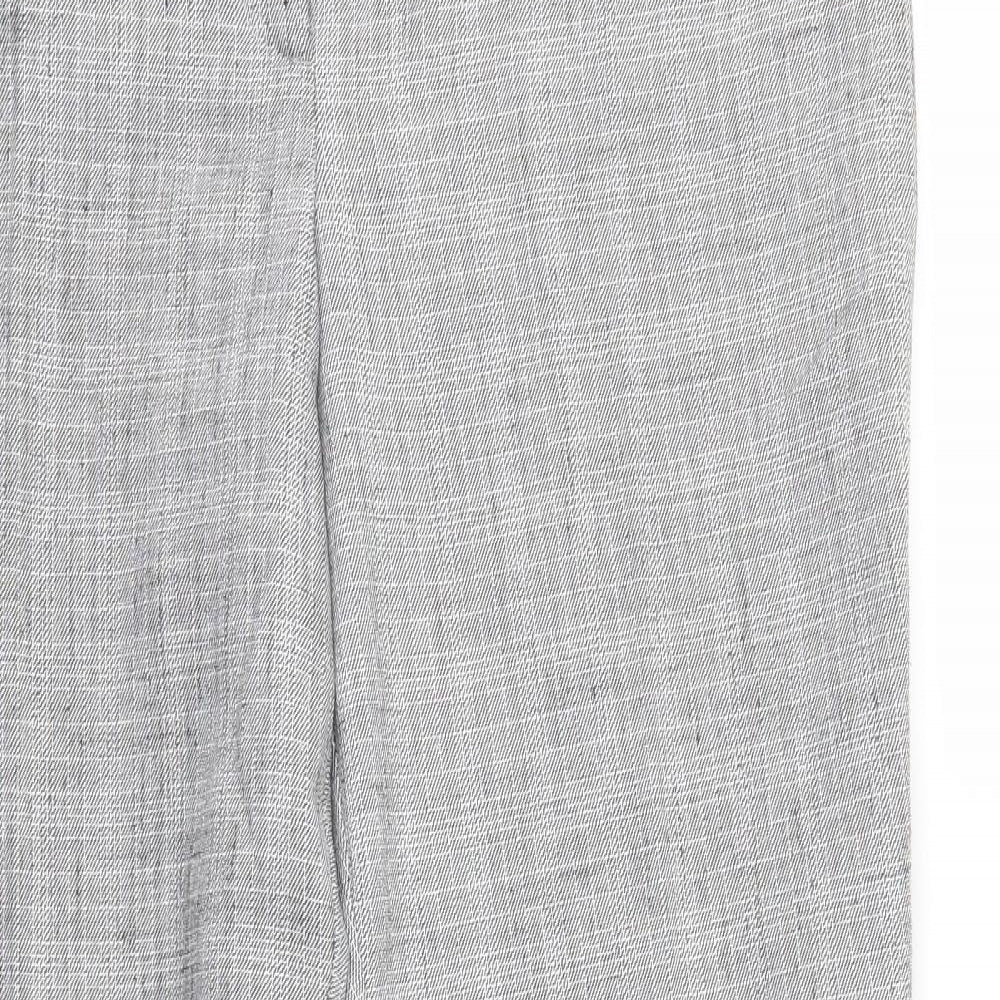 Womens UK Size 14 BHS Regular Fit Dress Pants Grey Trousers