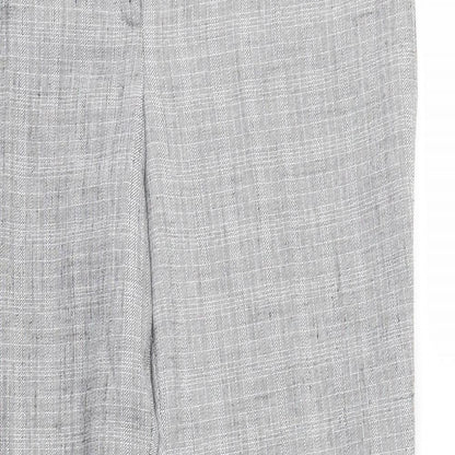 Womens UK Size 14 BHS Regular Fit Dress Pants Grey Trousers