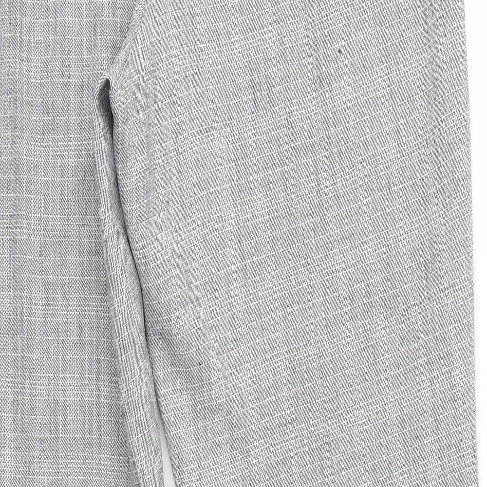 Womens UK Size 14 BHS Regular Fit Dress Pants Grey Trousers