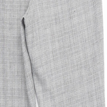 Womens UK Size 14 BHS Regular Fit Dress Pants Grey Trousers