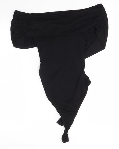 Boohoo Womens Black   Bodysuit One-Piece Size 12