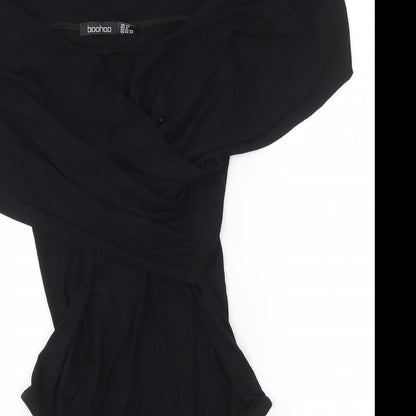 Boohoo Womens Black   Bodysuit One-Piece Size 12