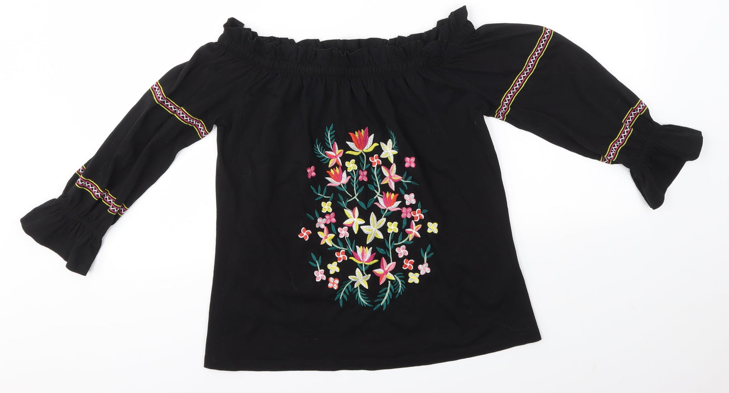 Dorothy Perkins Womens Black   Basic Blouse Size 10