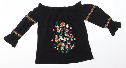 Dorothy Perkins Womens Black   Basic Blouse Size 10