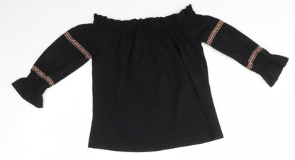 Dorothy Perkins Womens Black   Basic Blouse Size 10