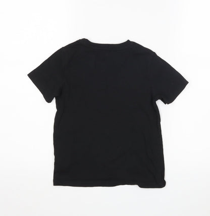 H&M Girls Black   Basic T-Shirt Size 5-6 Years