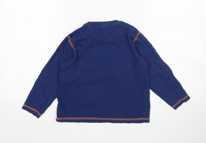 Preworn Boys Blue    Pyjama Top Size 6-7 Years  - Dinosaur