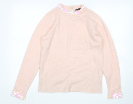 Womens UK Size 8 Dorothy Perkins Pink Pullover Jumper