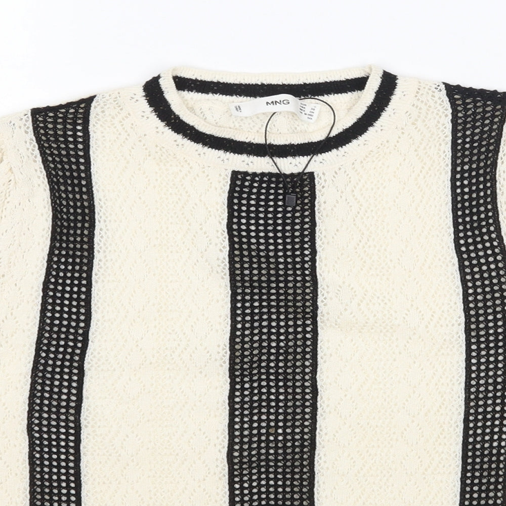 Womens UK Size S MNG Multicoloured Pullover Jumper