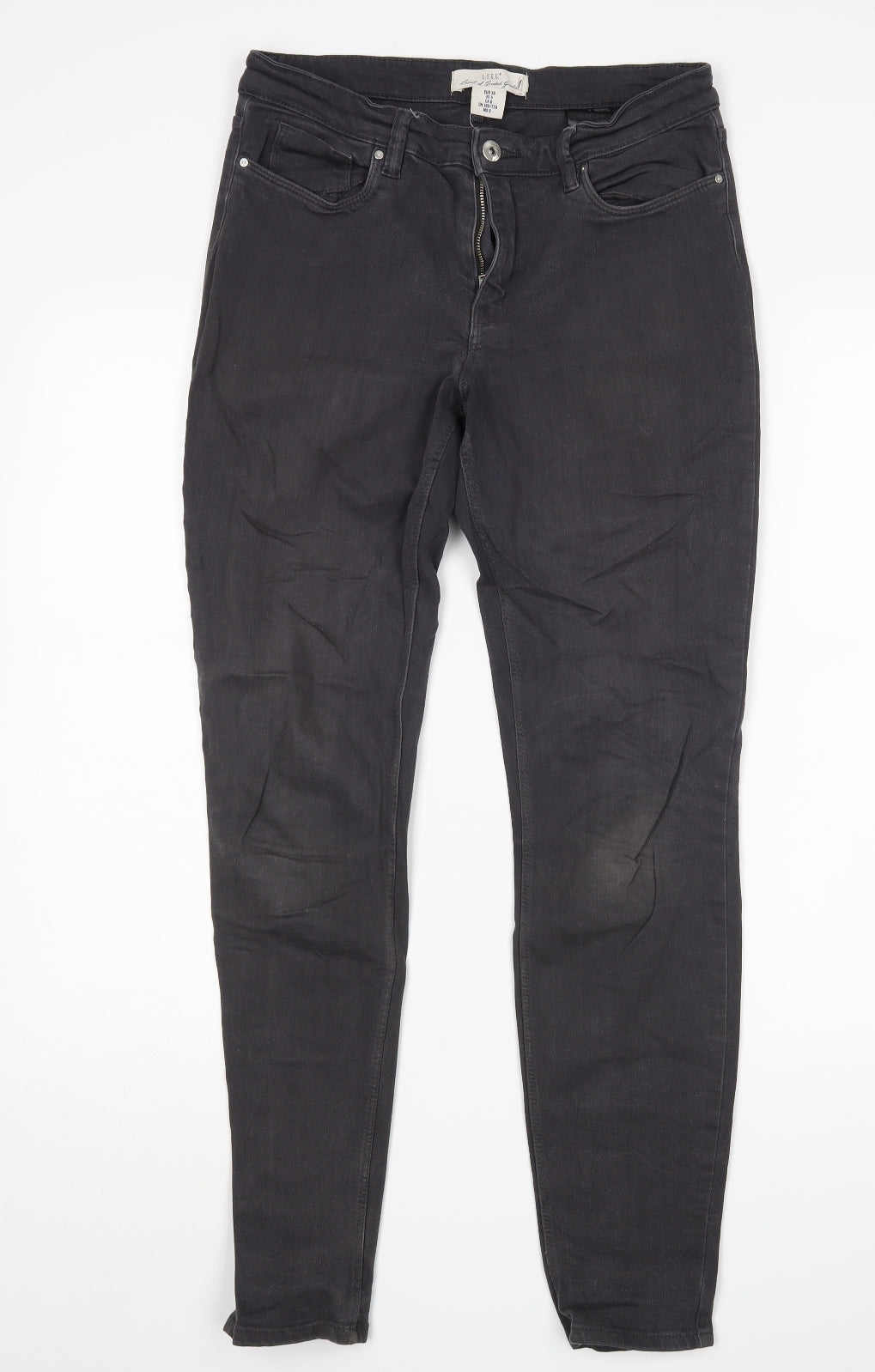 Womens UK Size 10 H&M Regular Fit Skinny Black Jeans