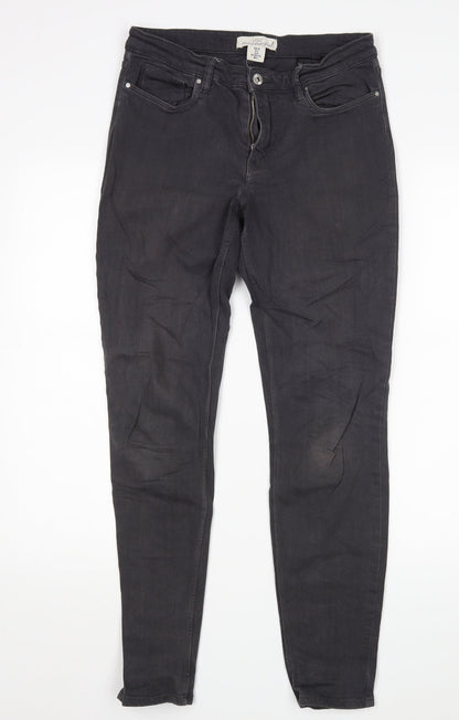 Womens UK Size 10 H&M Regular Fit Skinny Black Jeans