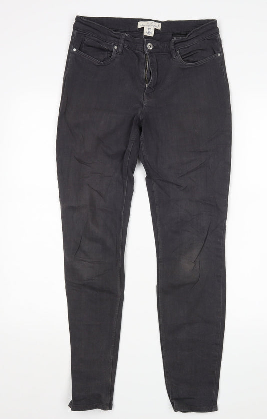 Womens UK Size 10 H&M Regular Fit Skinny Black Jeans