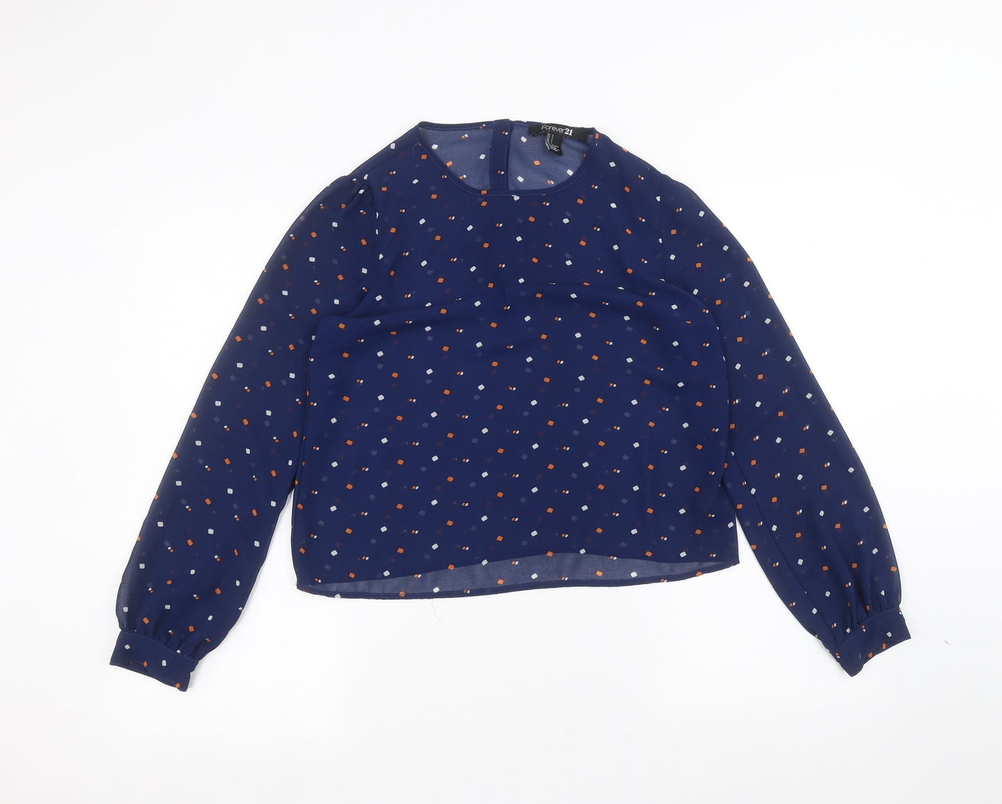 FOREVER 21 Womens Blue   Basic Blouse Size S