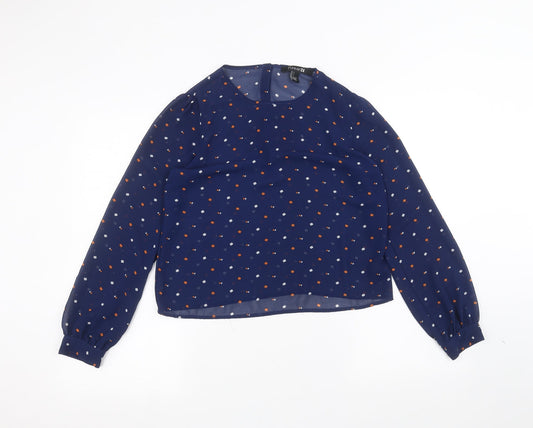 FOREVER 21 Womens Blue   Basic Blouse Size S