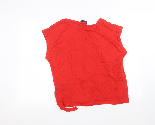 Womens UK Size 18 Dorothy Perkins Red Basic T-Shirt