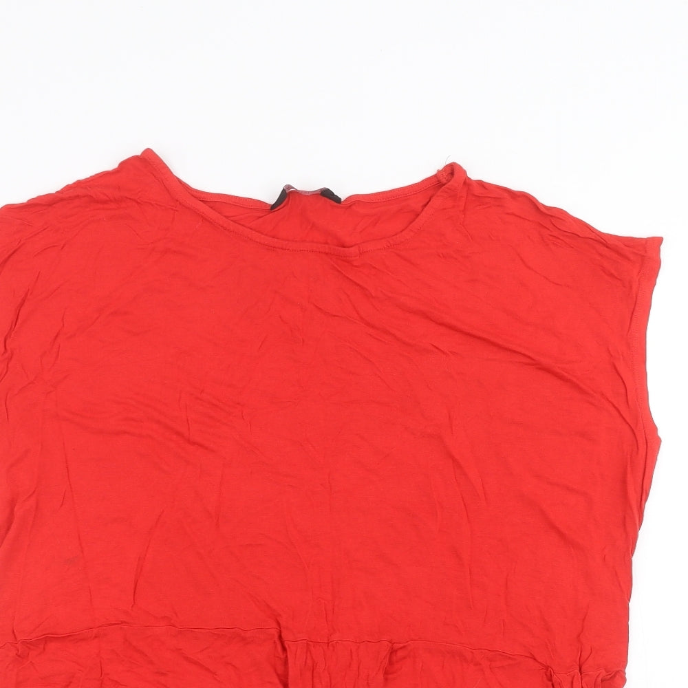 Womens UK Size 18 Dorothy Perkins Red Basic T-Shirt