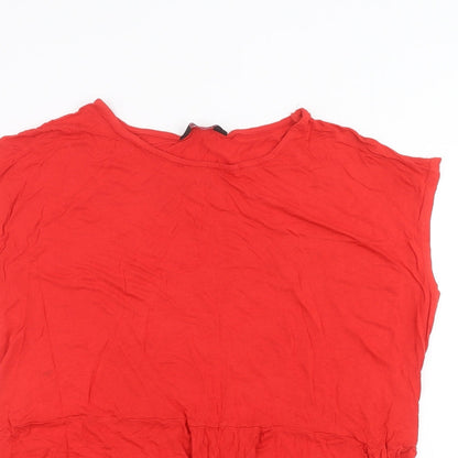 Womens UK Size 18 Dorothy Perkins Red Basic T-Shirt