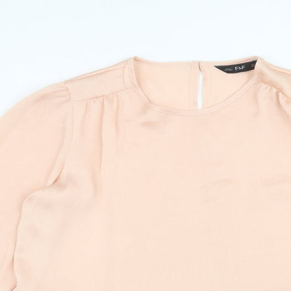 F&F Womens Pink   Basic Blouse Size 14