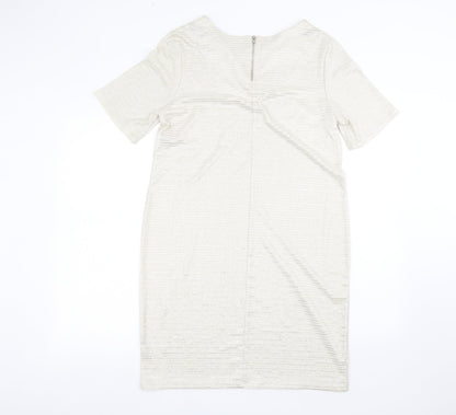Womens UK Size 12 Dorothy Perkins White Basic T-Shirt