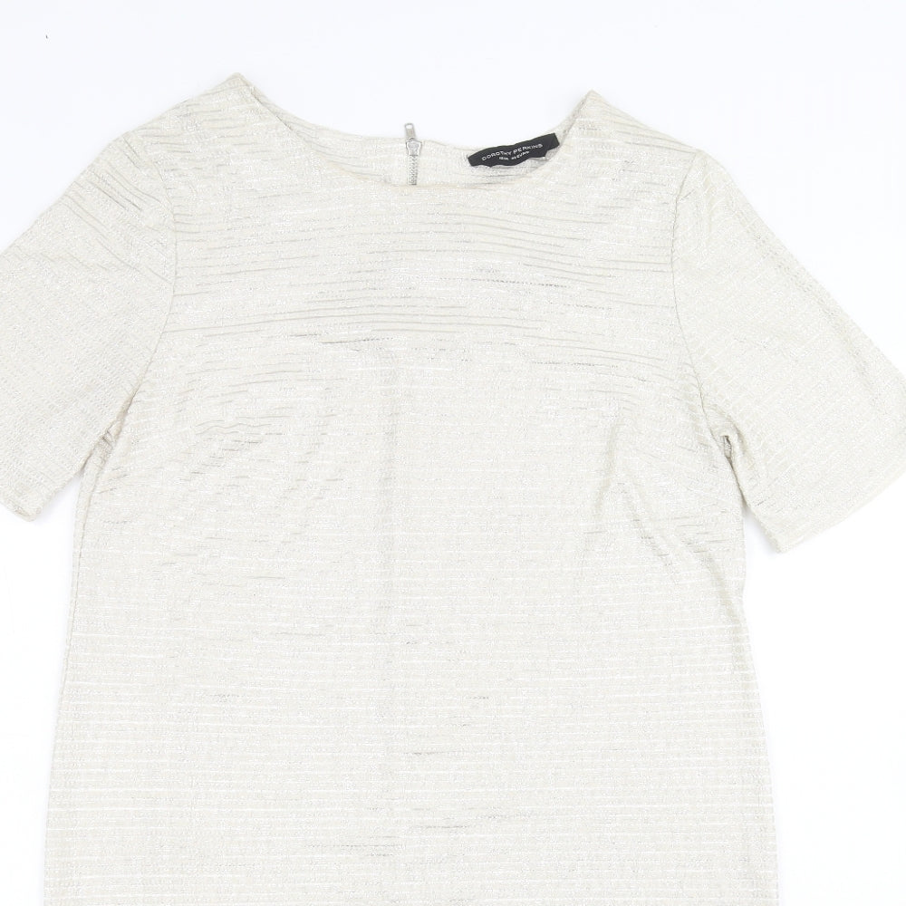 Womens UK Size 12 Dorothy Perkins White Basic T-Shirt