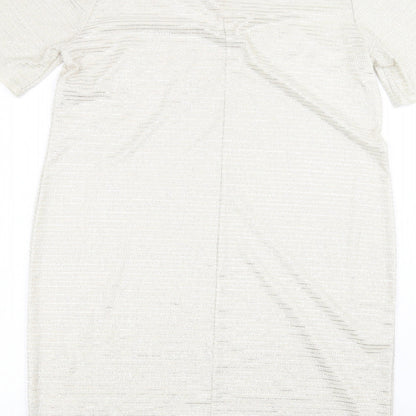 Womens UK Size 12 Dorothy Perkins White Basic T-Shirt