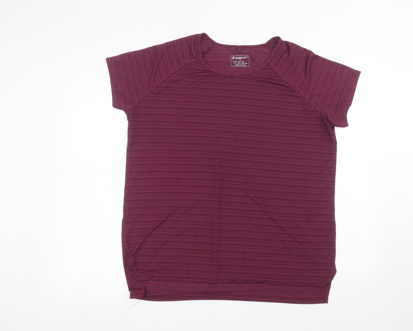 Womens UK Size 14 workout Purple Basic T-Shirt