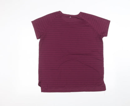 Womens UK Size 14 workout Purple Basic T-Shirt