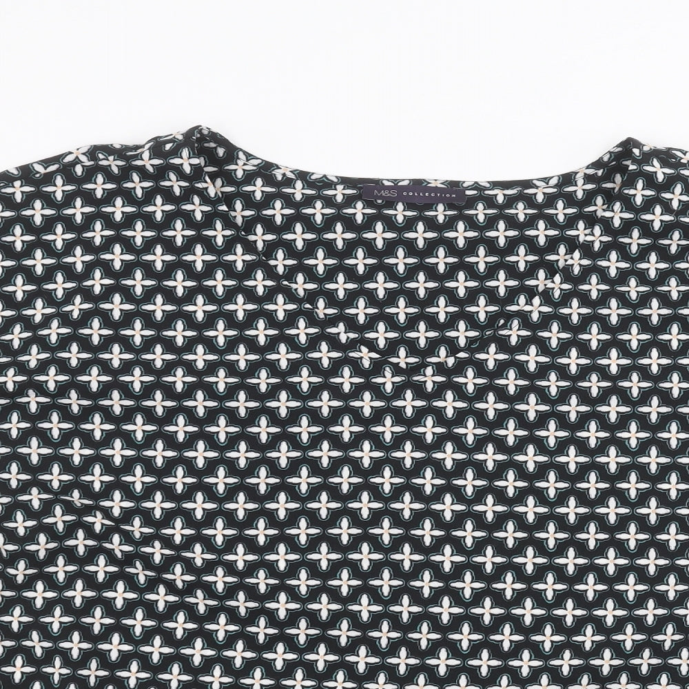 Womens UK Size 14 Marks and Spencer Black Basic T-Shirt