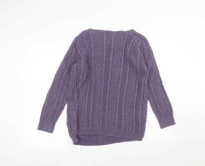Womens UK Size L Tru Purple Pullover Jumper