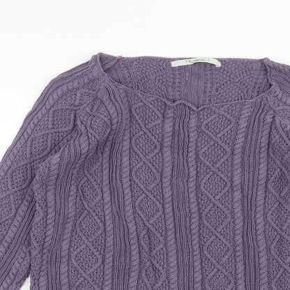 Womens UK Size L Tru Purple Pullover Jumper