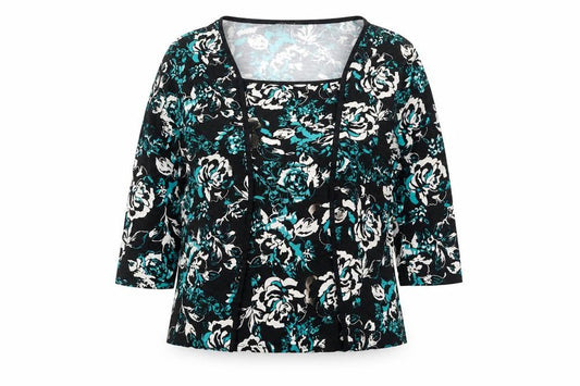 Womens UK Size 18 Classic Black Basic Blouse