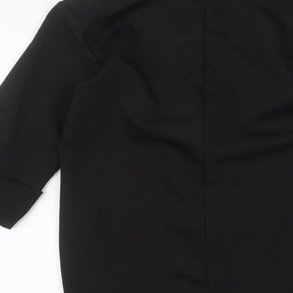 Womens UK Size 4 PRETTYLITTLETHING Black Cardigan Jumper