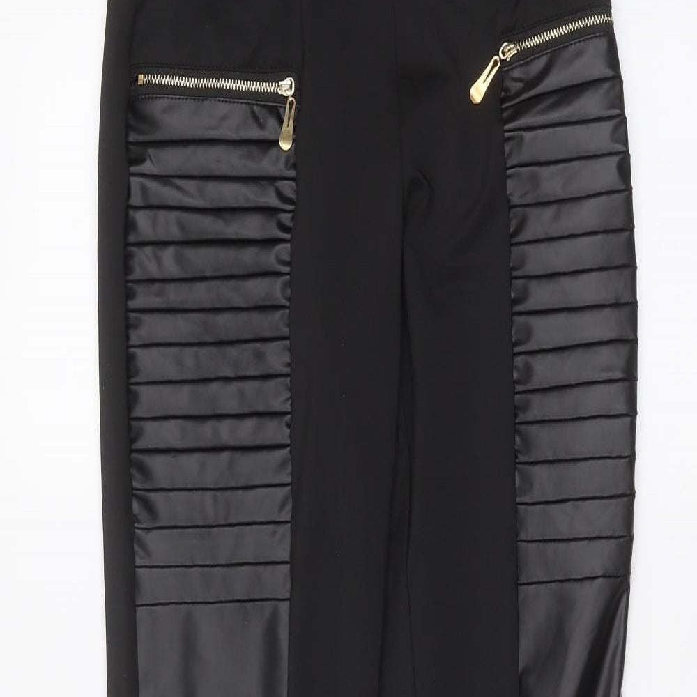 Womens UK Size S Preworn Regular Fit  Black Trousers