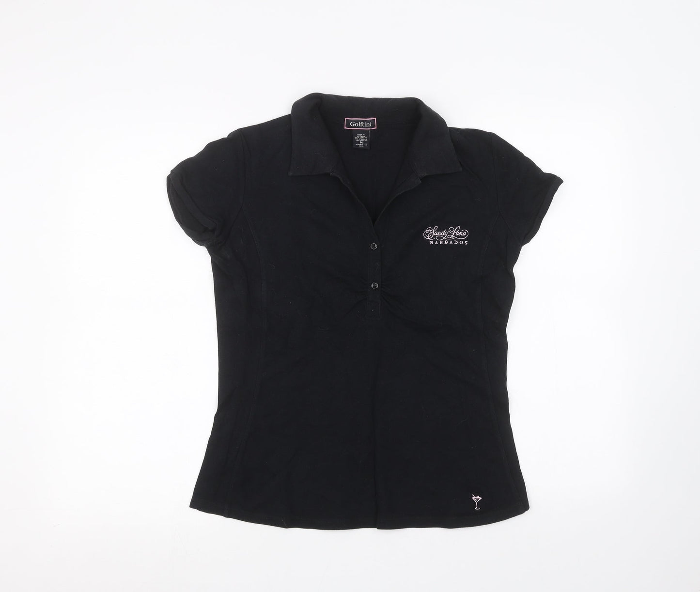 Golftini Womens Black   Basic Polo Size M