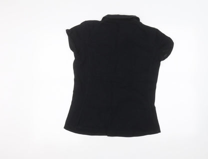 Golftini Womens Black   Basic Polo Size M